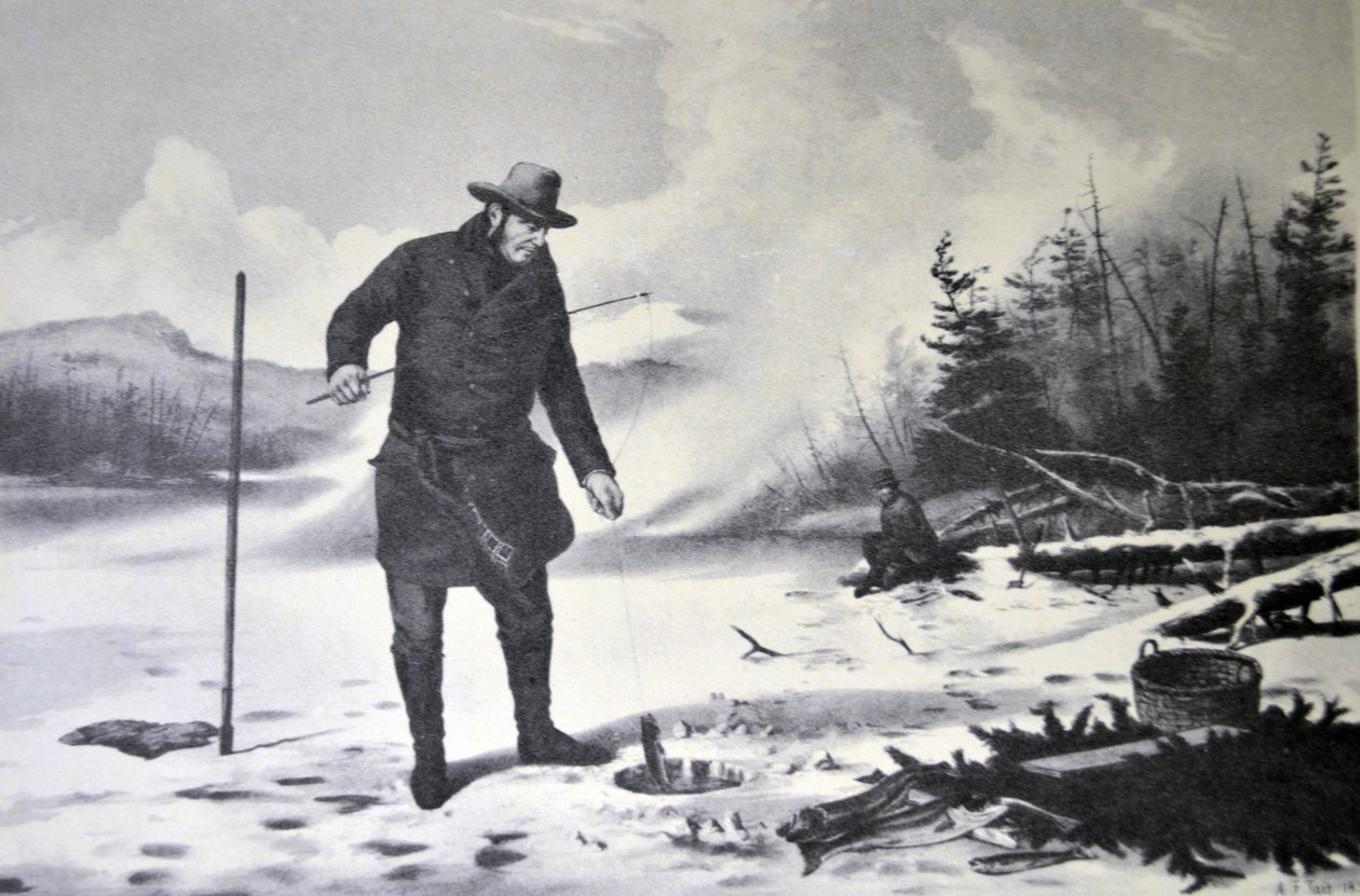 Currier & Ives Illustration 19. Jahrhundert. Amerikanische Wintersportarten von N. and Ives, J.M. Currier
