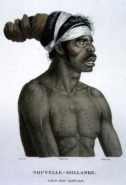 Cour-Rou-Bari-Gal, ein Eingeborener von New Holland, Platte 18 aus 