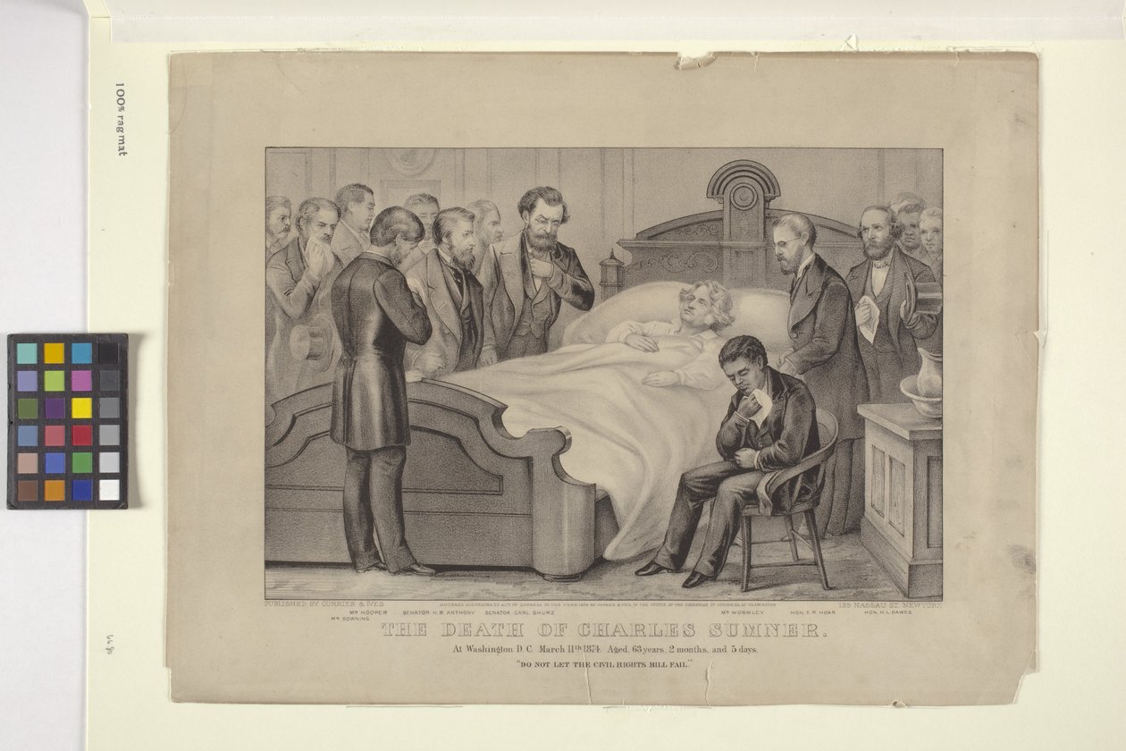 Tod von Charles Sumner von N. and Ives J.M. (1824 95) Currier
