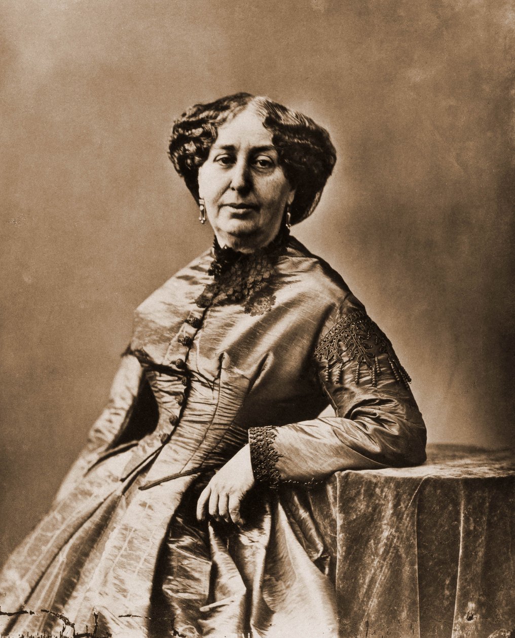 Porträt von George Sand (Aurore Dupin, Baronne Dudevant) (1804-1876), Romanautorin (Foto) von Nadar