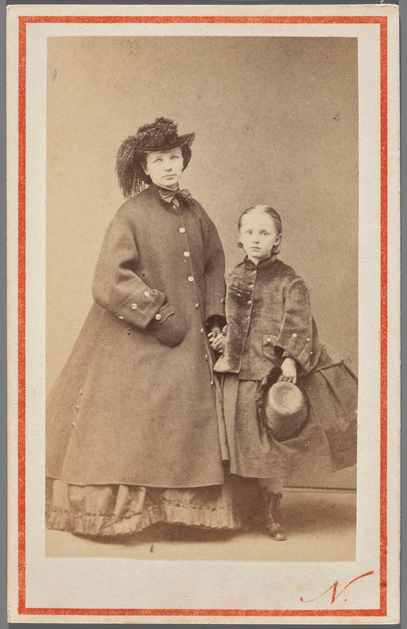 Porträt von Jadwiga Garczyńska, geborene Pruszak (1834-1917), mit ihrer Tochter von Nadar