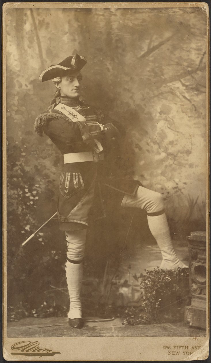John Drew, Jr. als Captain Plume aus "The Recruiting Officer" von Napoleon Sarony