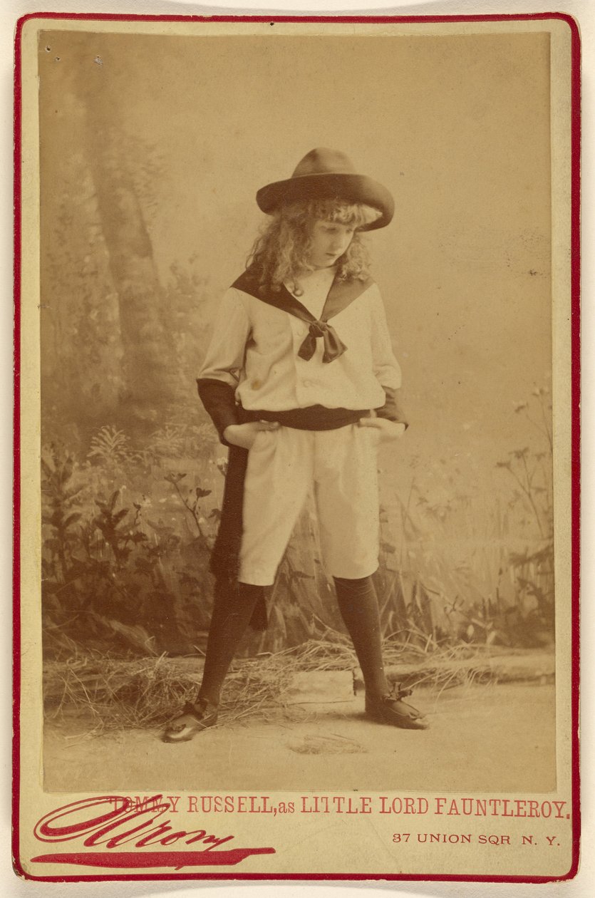Tommy Russell, als kleiner Lord Fauntleroy von Napoleon Sarony