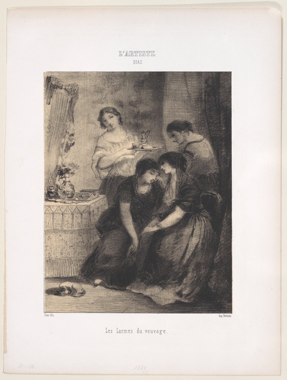 Die Tränen der Witwenschaft, 1830-76 von Narcisse Virgile Diaz de la Peña