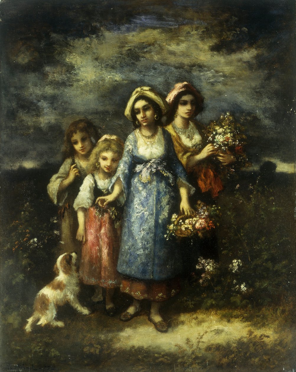 Die Blumensammler von Narcisse Virgile Diaz de la Peña