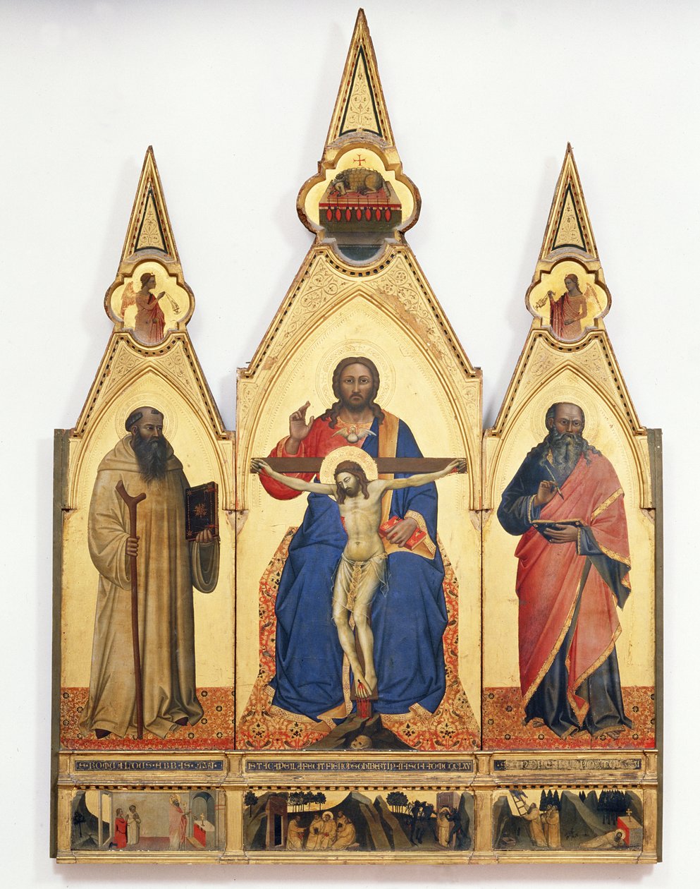 Die Heilige Dreifaltigkeit mit St. Romuald und St. Andreas von Nardo di Cione Orcagna