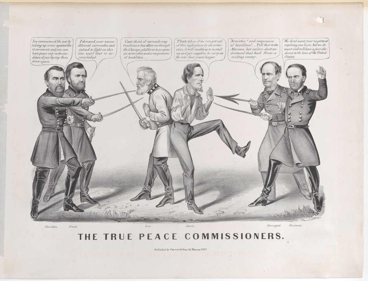 Die wahren Friedenskommissare von Currier and Ives