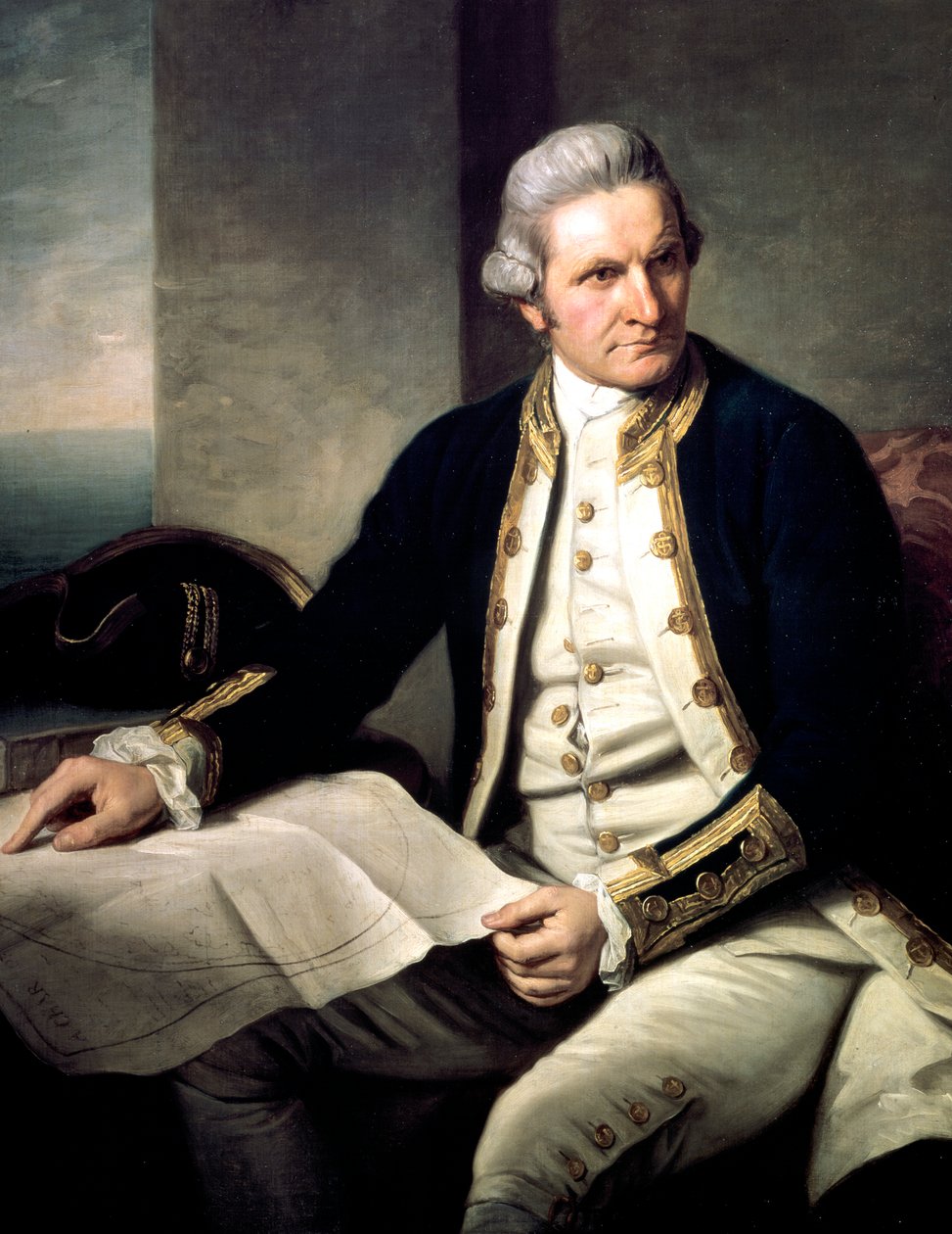 James Cook, englischer Entdecker, Navigator und Hydrograph von Nathaniel Dance Holland