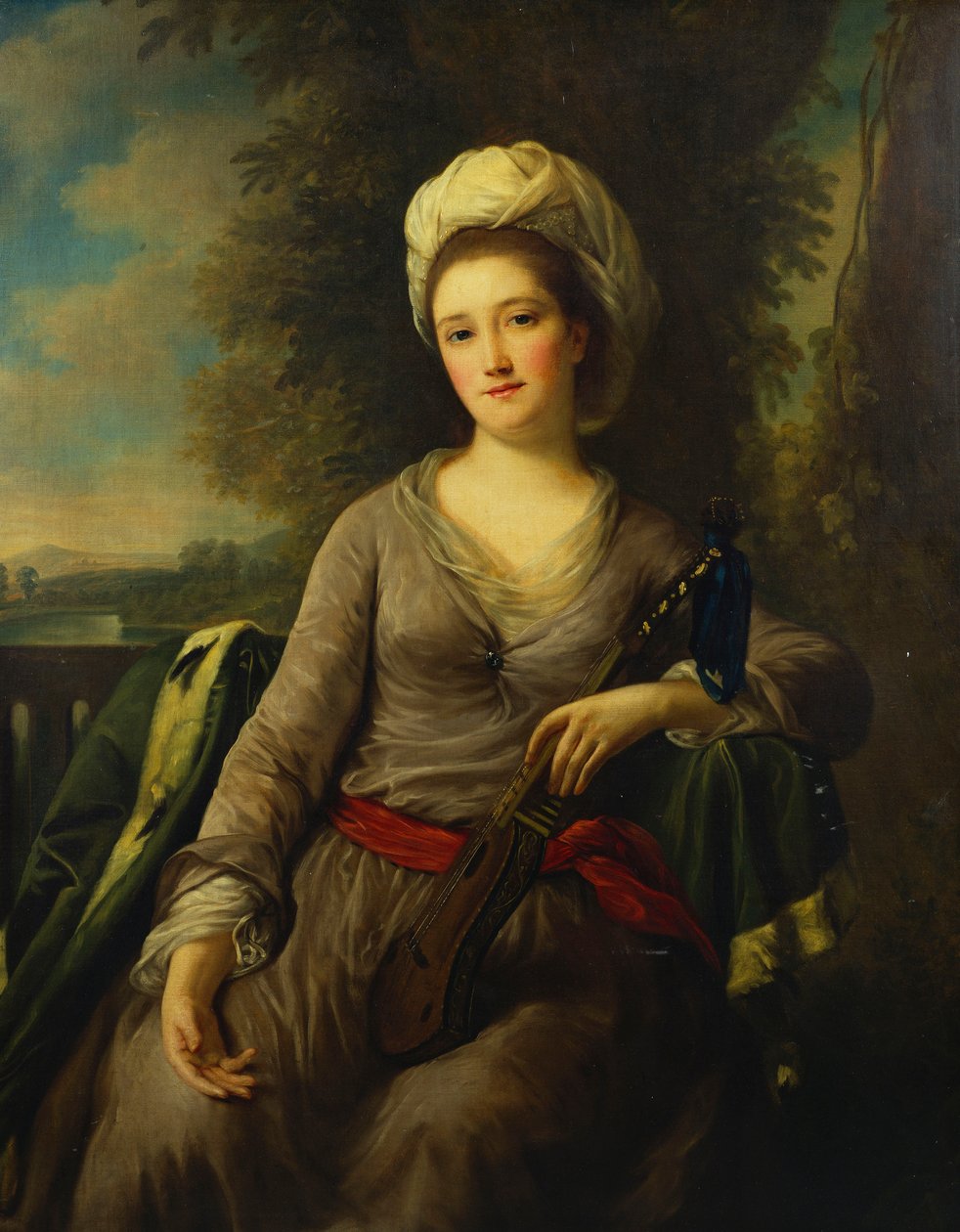 Porträt einer Dame, vermutlich Mrs. Wells von Nathaniel Dance Holland