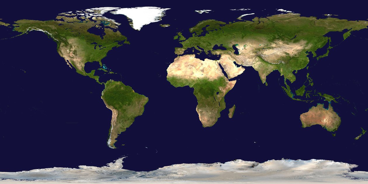 Weltmeere und Kontinente aus dem Weltraum gesehen. NASA. von National Aeronautics and Space Administration National Aeronautics and Space Administration