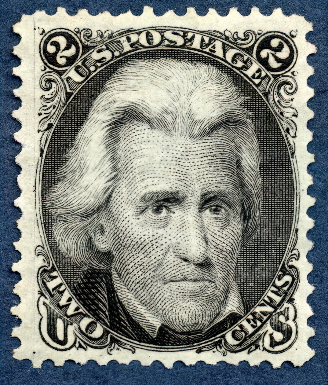 2c Andrew Jackson Neuauflage, 1875