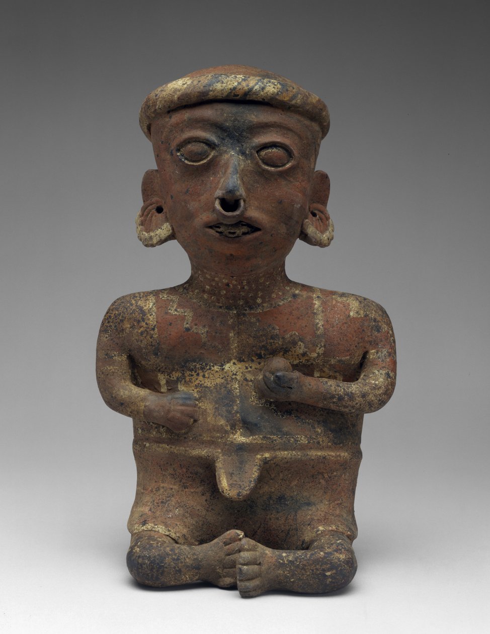 Männliche Figur, Teil eines sitzenden Paares von Nayarit Nayarit
