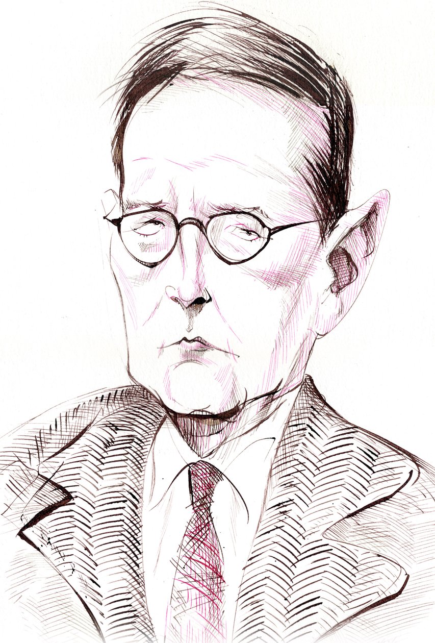 Dmitri Schostakowitsch - Karikatur des russischen Komponisten von Neale Osborne