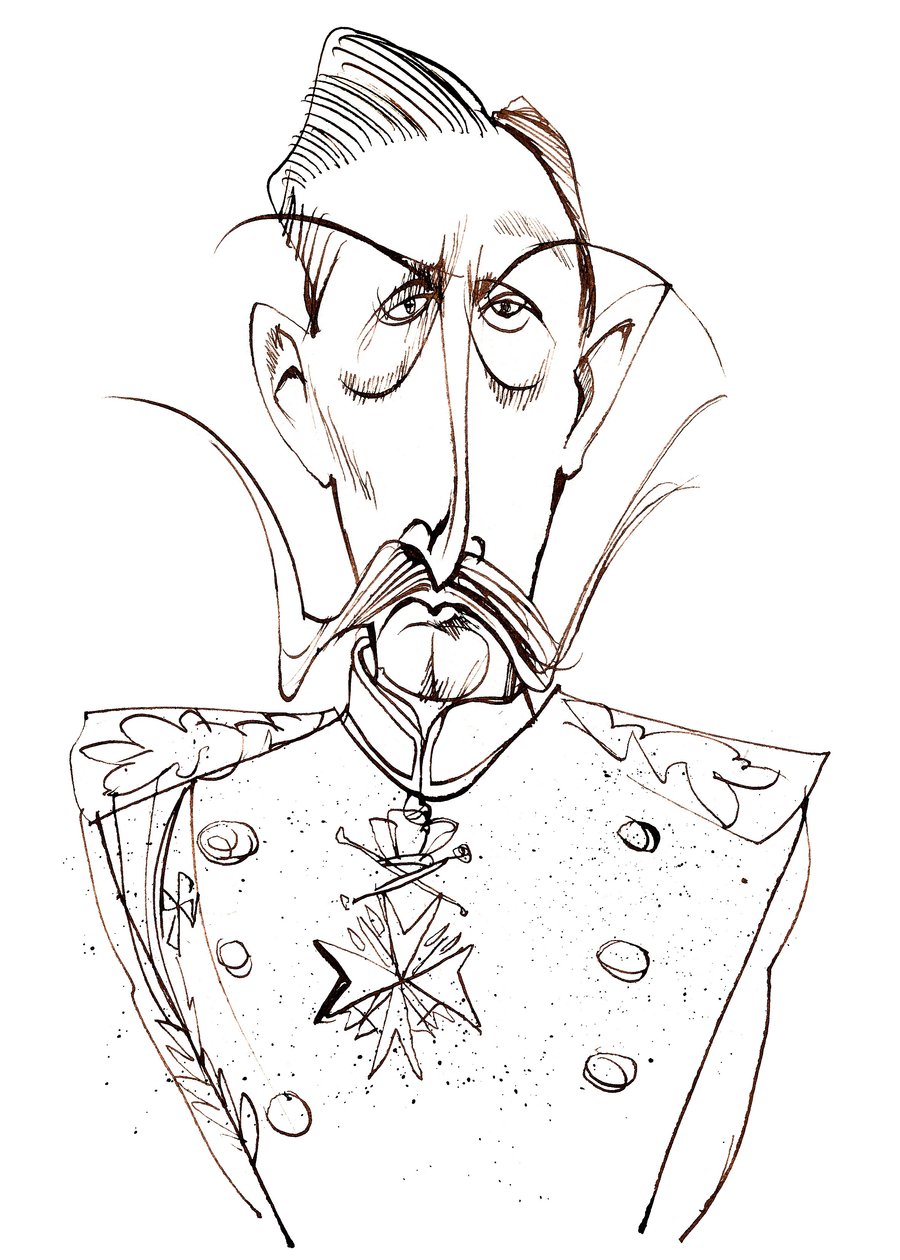 Wilhelm II., Kaiser von Deutschland; König von Preußen (1859-1941); Karikatur von Neale Osborne