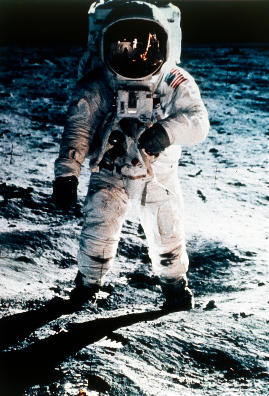 Buzz Aldrin auf dem Mond, Apollo-11-Mission, Juli 1969 von Neil Armstrong