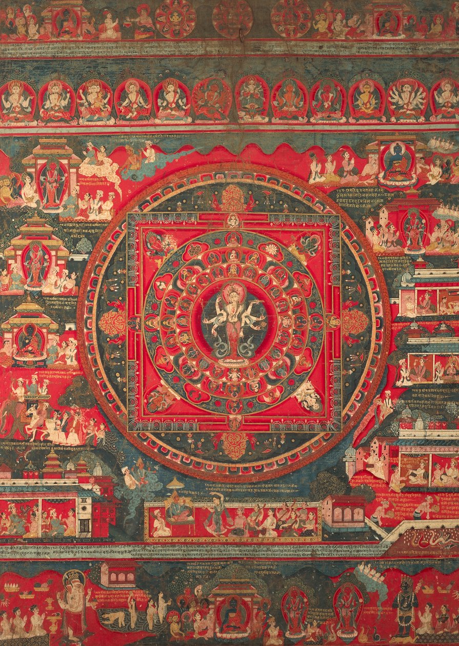 Mandala von Amoghapasa von Nepalese School