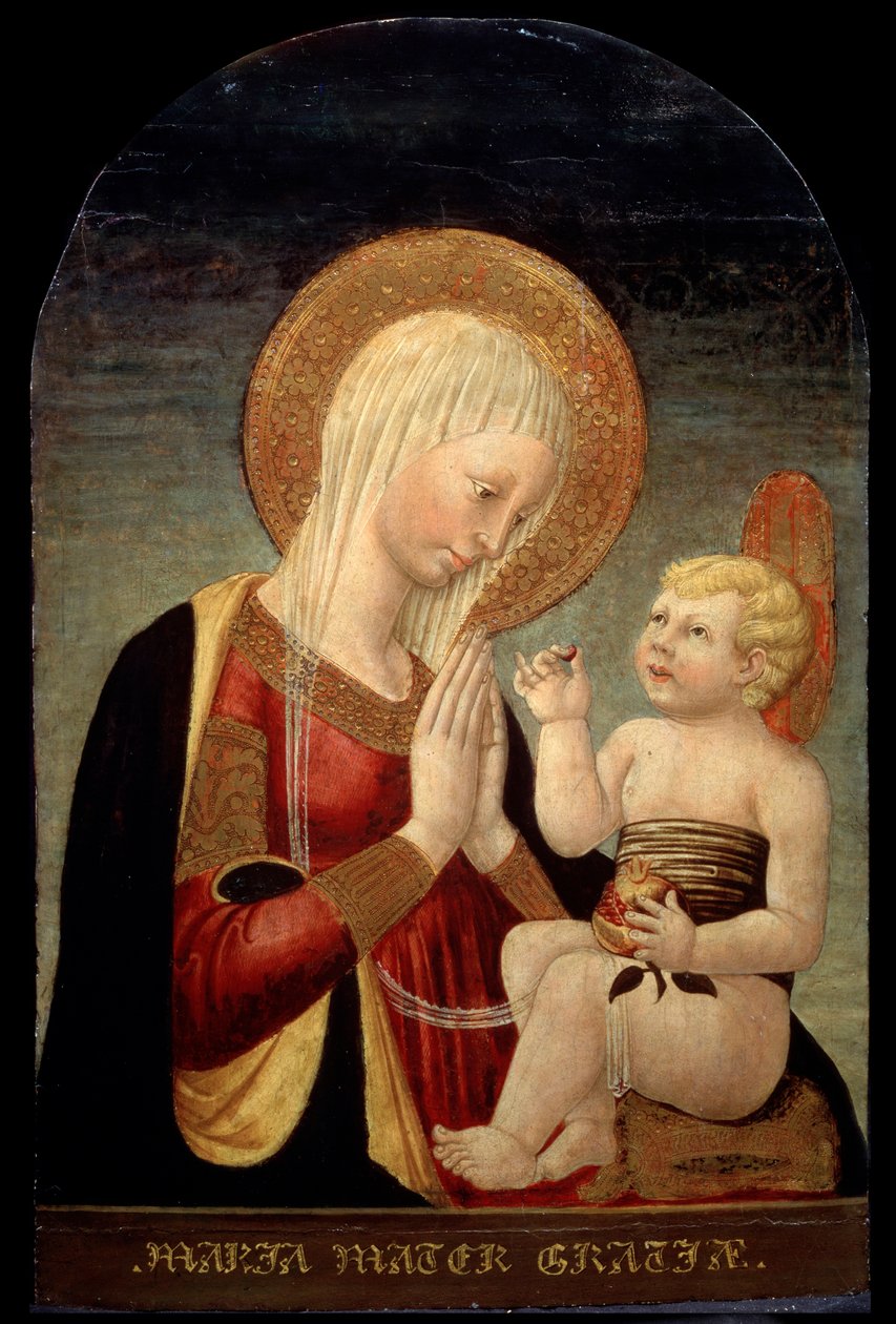 Madonna mit Kind und Granatapfel, 15. Jahrhundert von Neri di Bicci