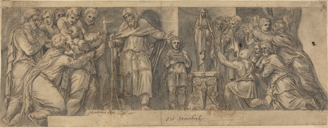 Szene aus der antiken Geschichte von Netherlandish 16th Century after Polidoro da Caravaggio