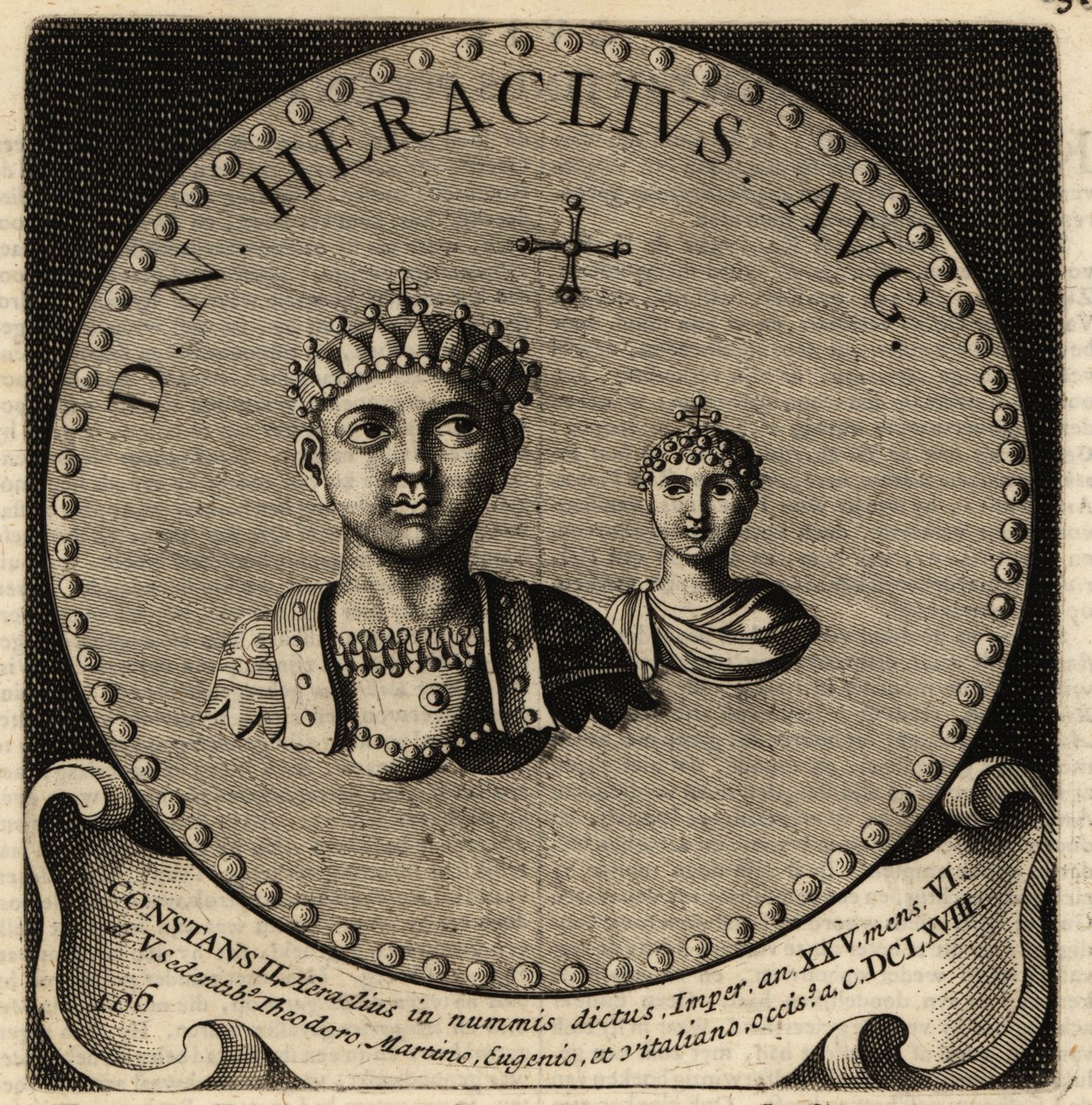 Porträt des byzantinischen Kaisers Constans II. und Fausta von Netherlandish School