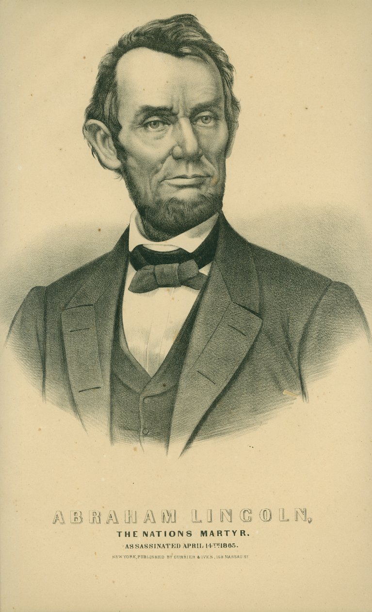 Abraham Lincoln, der Märtyrer der Nation. Ermordet am 14. April 1865. von New York Currier and Ives