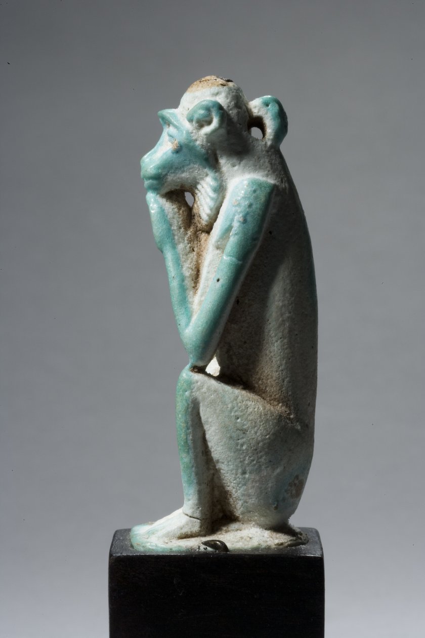 Amulett eines Affen, 18.-19. Dynastie, 1540-1186 v. Chr. (Faience) von New Kingdom Egyptian