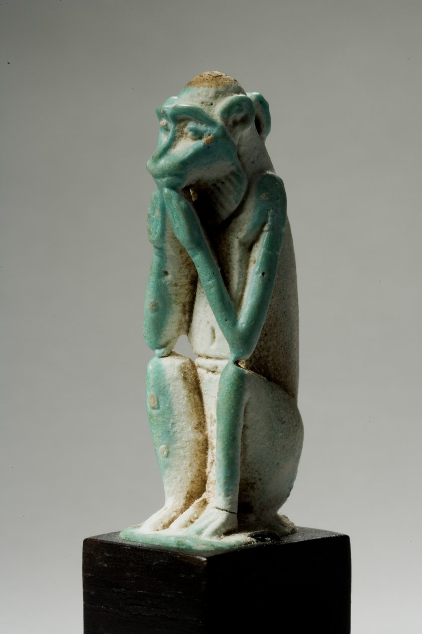 Amulett eines Affen, 18.-19. Dynastie, 1540-1186 v. Chr. (Faience) von New Kingdom Egyptian