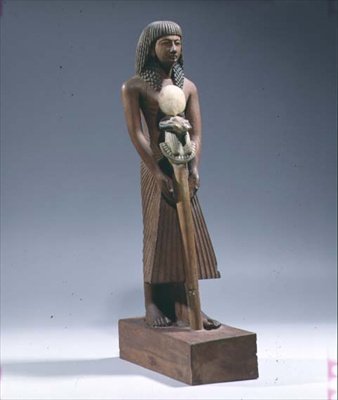 Fahnenträger mit einem widderköpfigen Standard von New Kingdom Egyptian