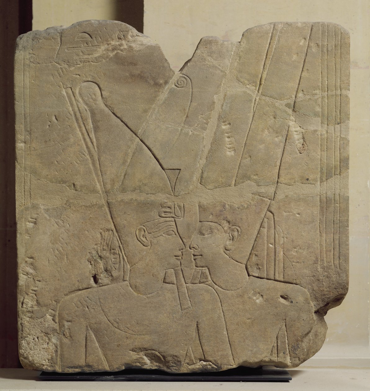 Der Gott Amun umarmt Ramses II., Karnak, ca. 1401-1213 v. Chr. (Sandstein) von New Kingdom Egyptian