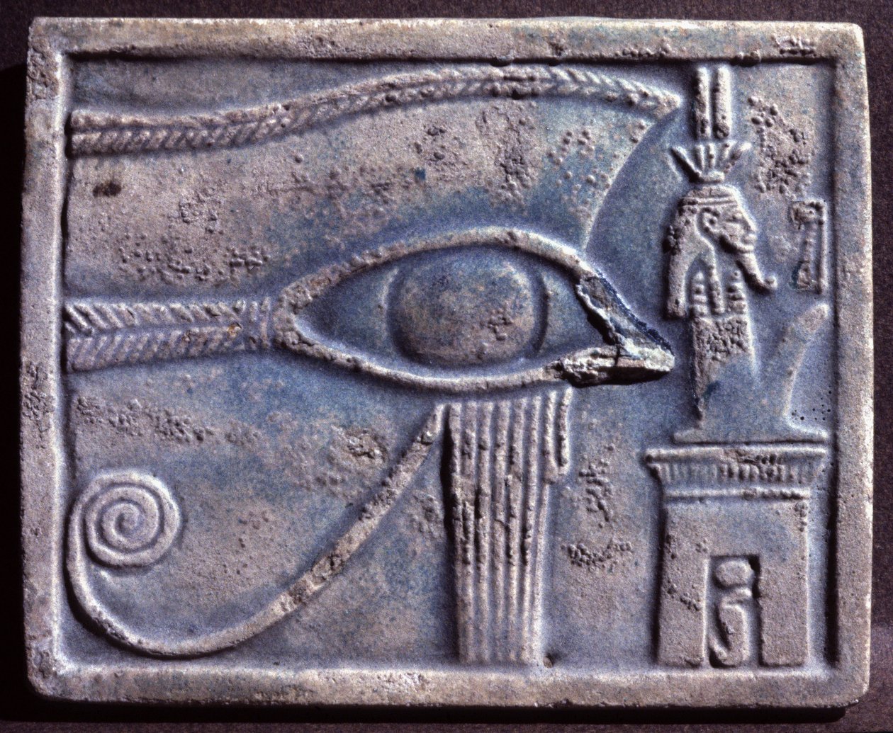 Udjat-Auge, Neues Reich (ca. 1570-1085 v. Chr.) (Relief) von New Kingdom Egyptian