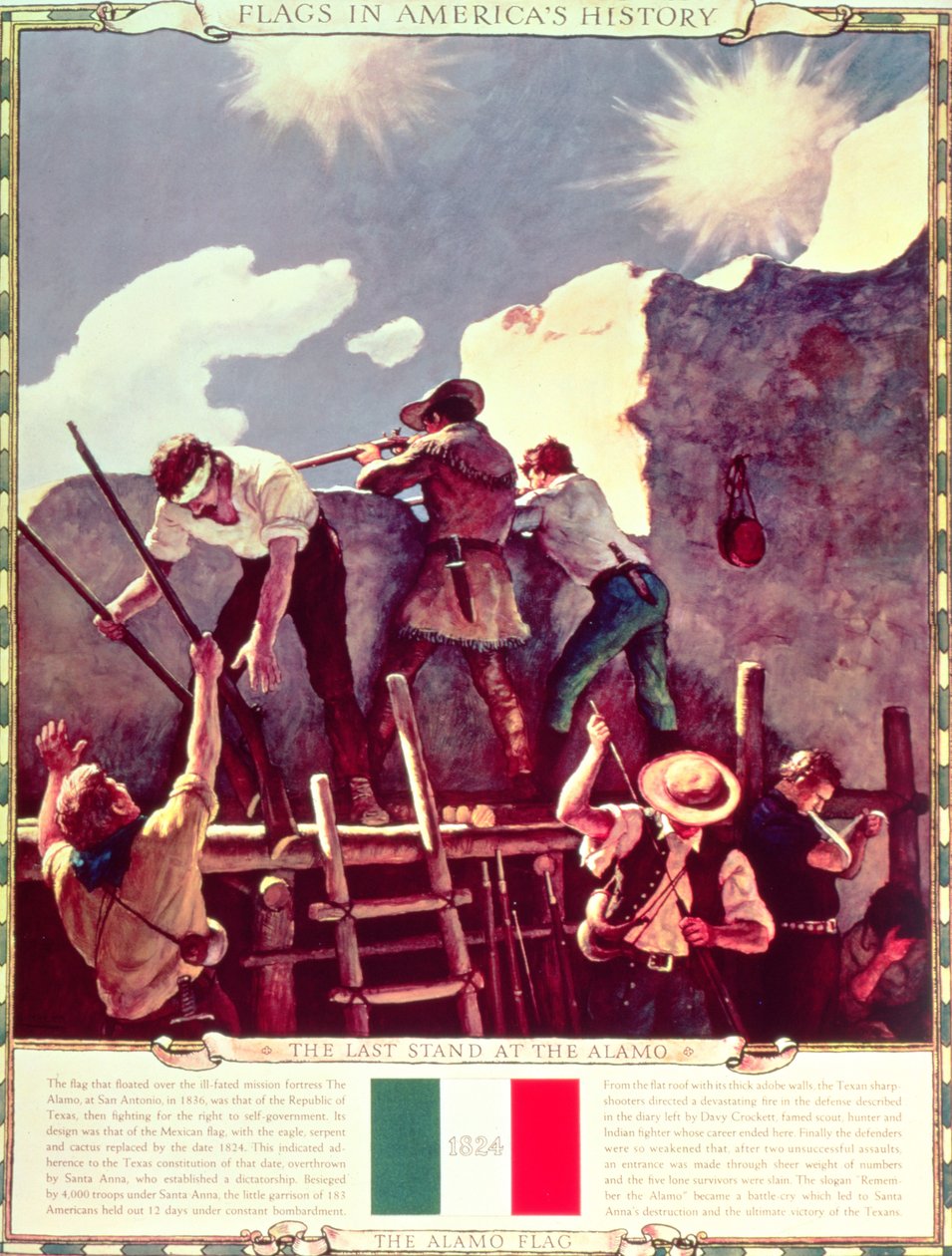 Der letzte Widerstand am Alamo, 6. März 1836 von Newell Convers Wyeth