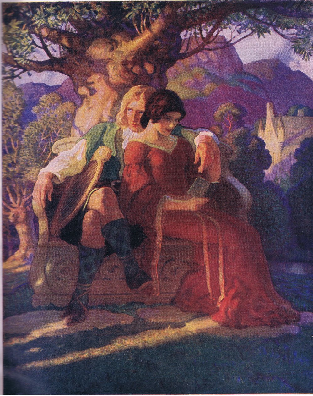 Wallace und Marion, aus The Scottish Chiefs, veröffentlicht von Charles Schribner