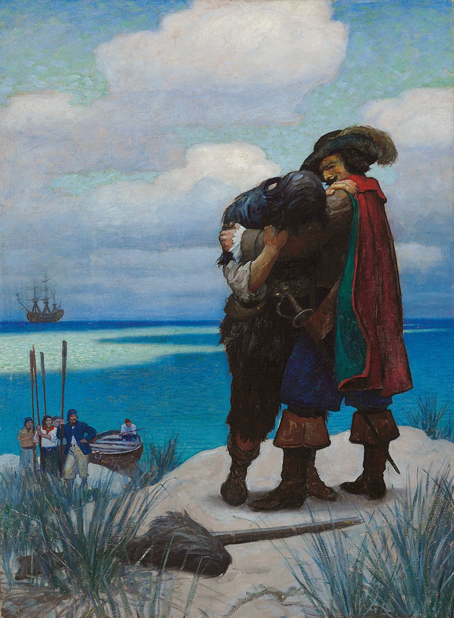 Zuerst konnte ich ihm eine Zeit lang kein Wort antworten; aber da er mich in seine Arme genommen hatte, hielt ich mich fest an ihm, sonst wäre ich zu Boden gefallen von Newell Convers Wyeth