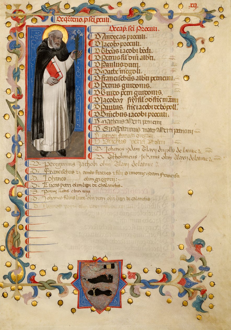 Der heilige Dominikus von Niccolò di Giacomo da Bologna