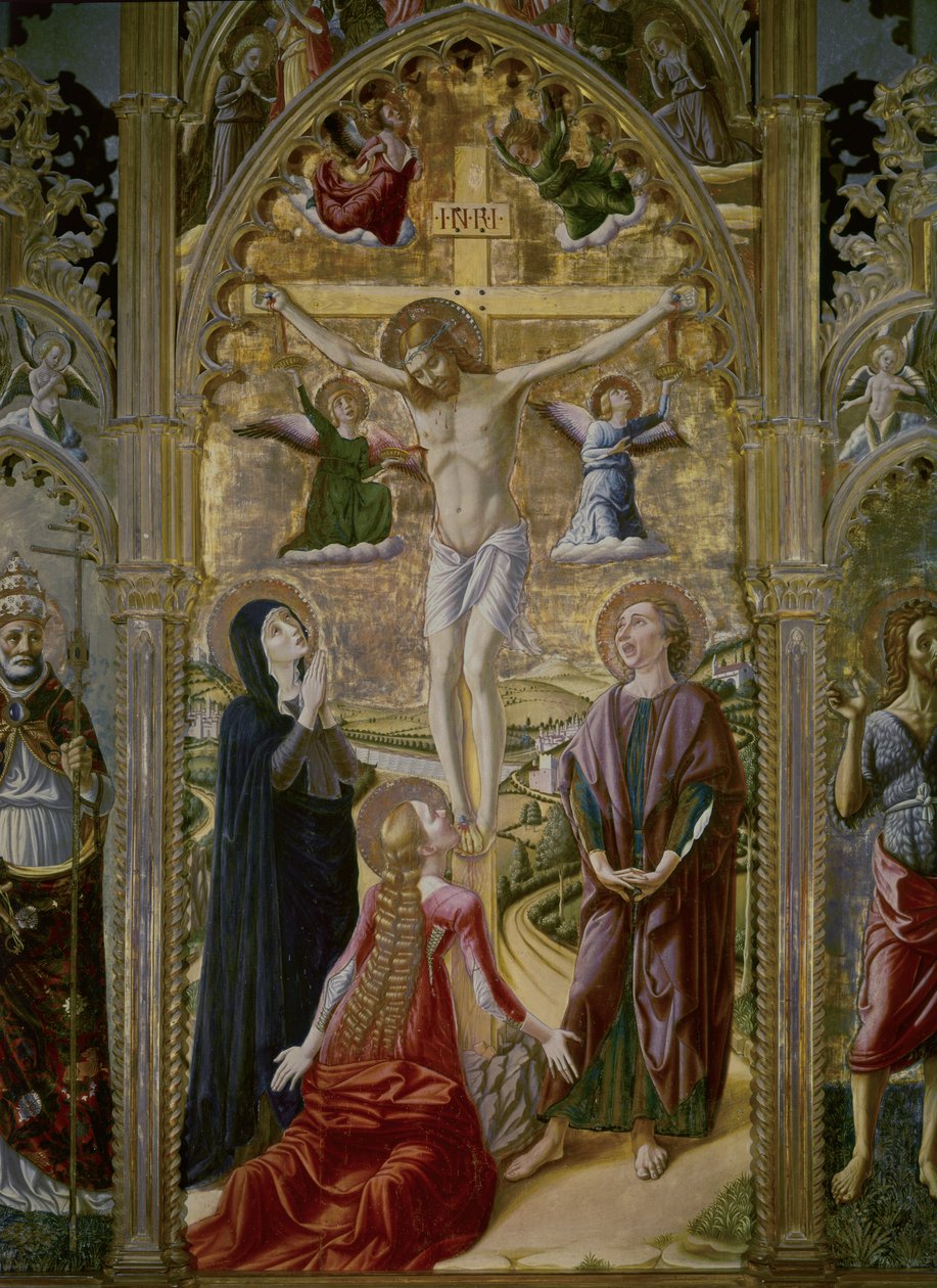 Kreuzigung, 1480 von Niccolo Alunno