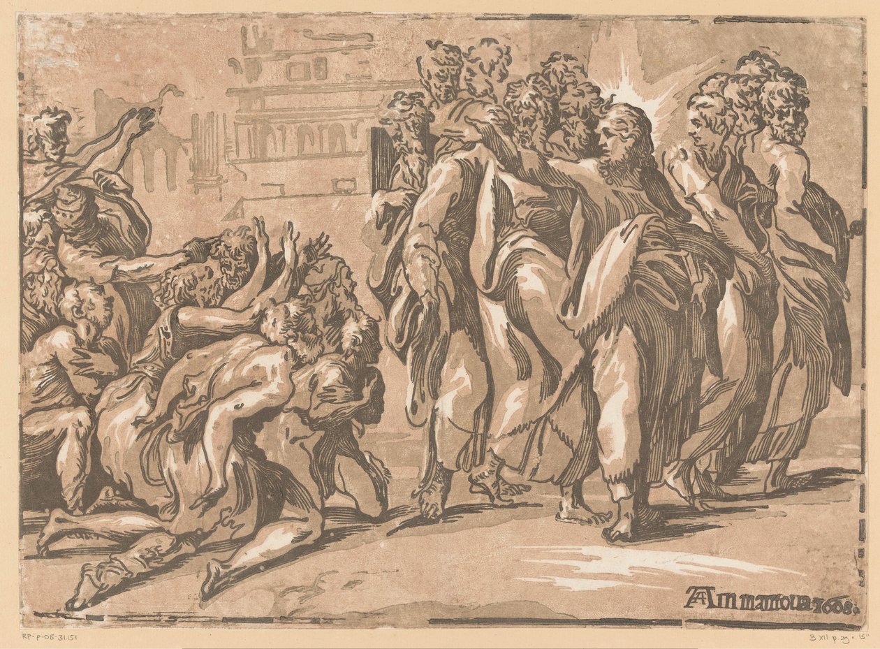 Christus heilt die Aussätzigen von Niccolo Vicentino