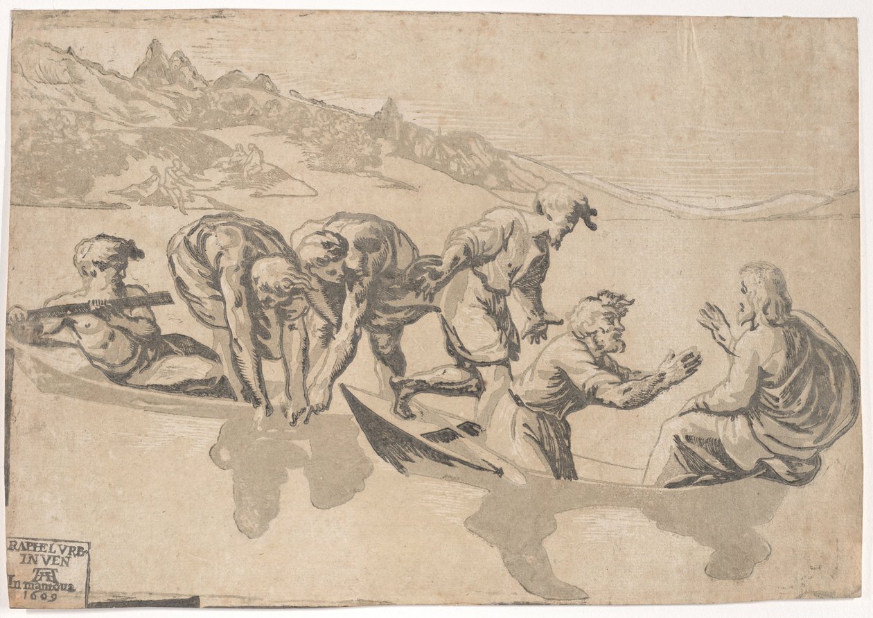 Der wunderbare Fischfang, 1540-1550 neu veröffentlicht 1609 von Niccolo Vicentino