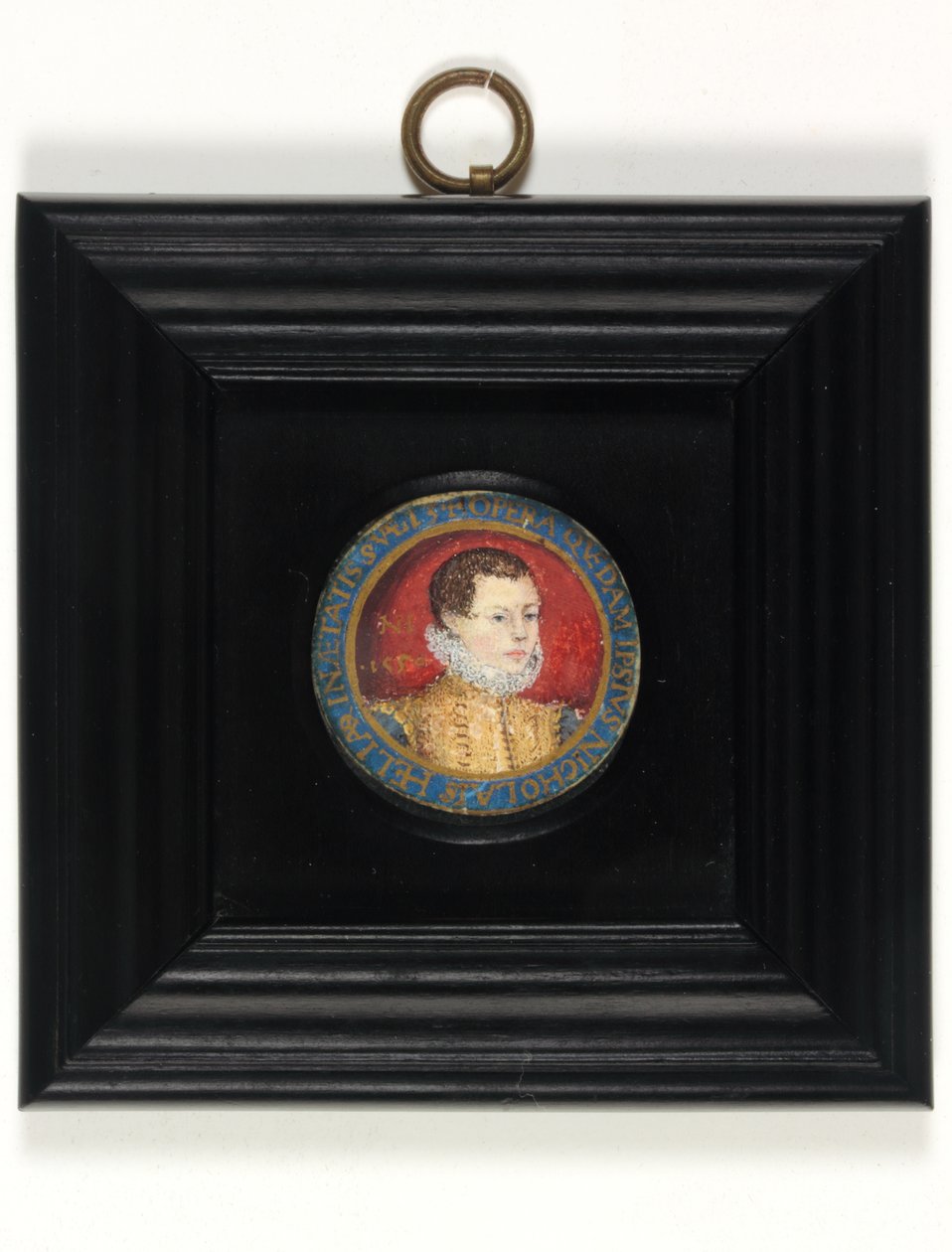 Vermutliches Selbstporträt des Künstlers im Alter von 13 Jahren, ca. 1560 von Nicholas (attr.to) Hilliard