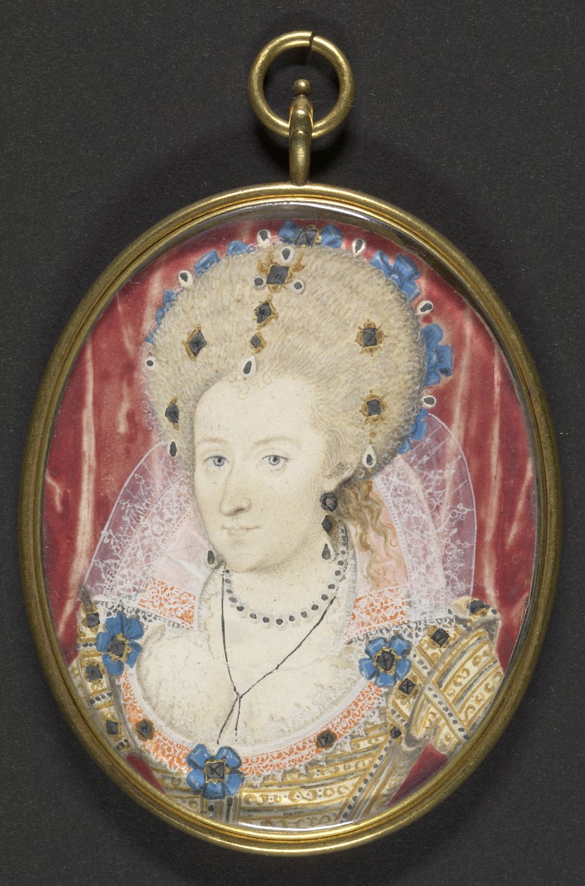 Anne von Dänemark, ca. 1600 von Nicholas (studio of) Hilliard