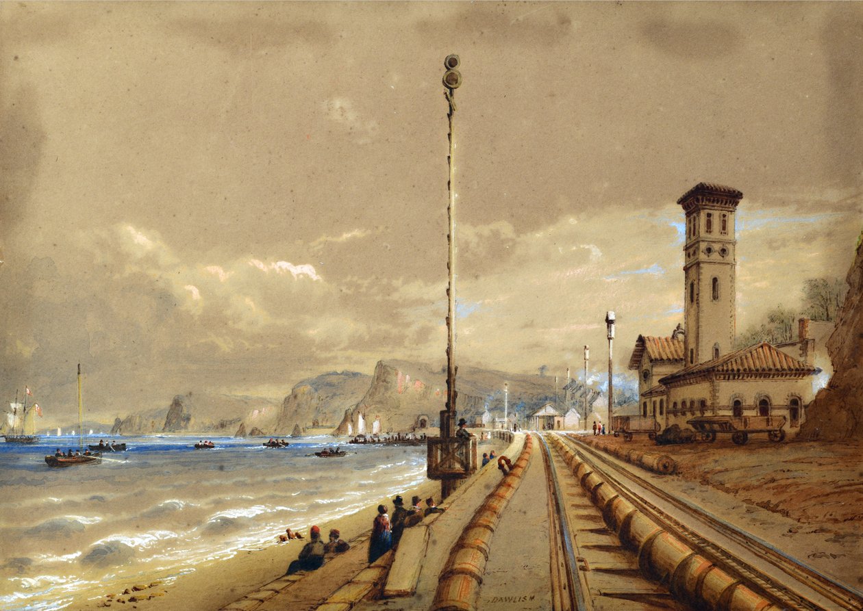 Atmosphärische Eisenbahn in Dawlish, ca. 1850 von Nicholas Condy