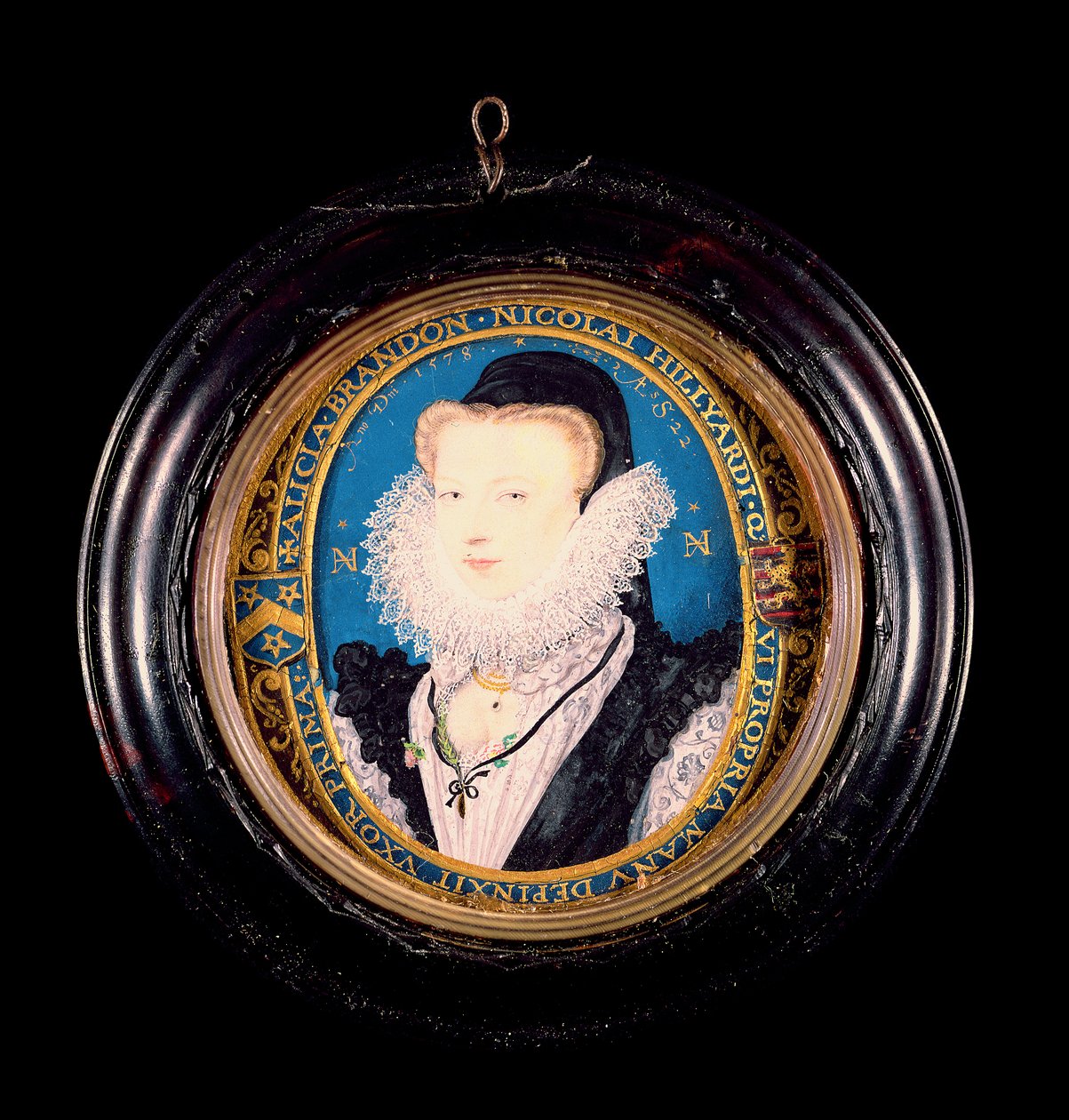 Alice Brandon, Mrs. Hilliard, 1578 von Nicholas Hilliard