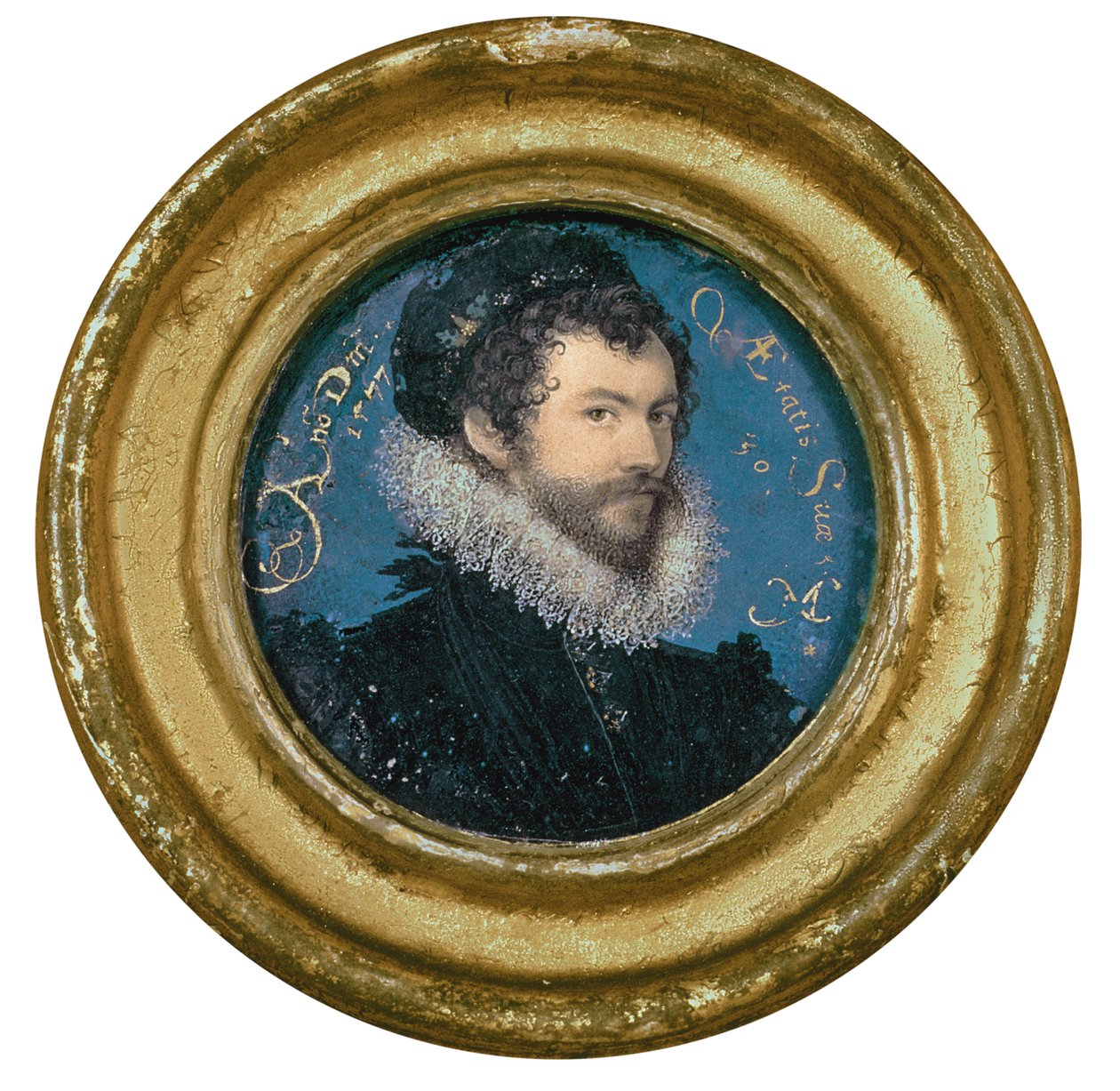 Selbstporträt im Alter von 30 Jahren, 1577 von Nicholas Hilliard