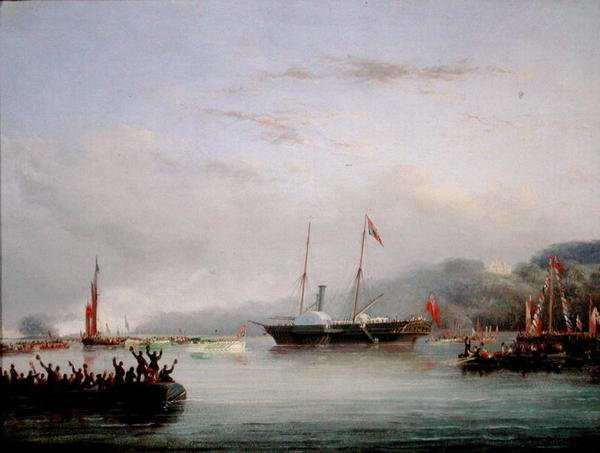 Die erste Victoria und Albert Yacht vor Plymouth von Nicholas Matthews Condy