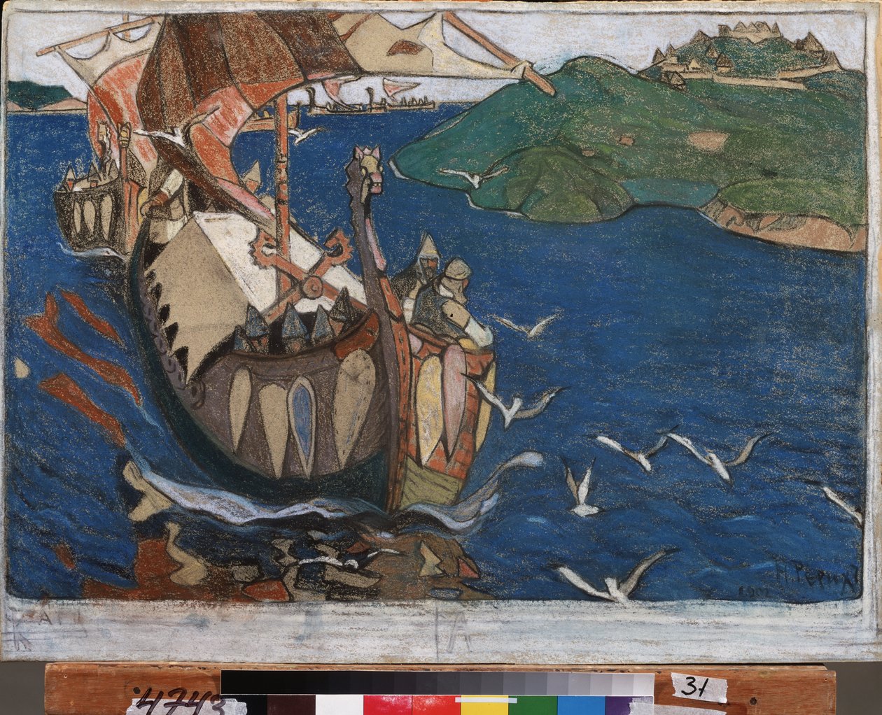 Die Besucher aus Übersee. Die Waräger in Russland von Nicholas Roerich