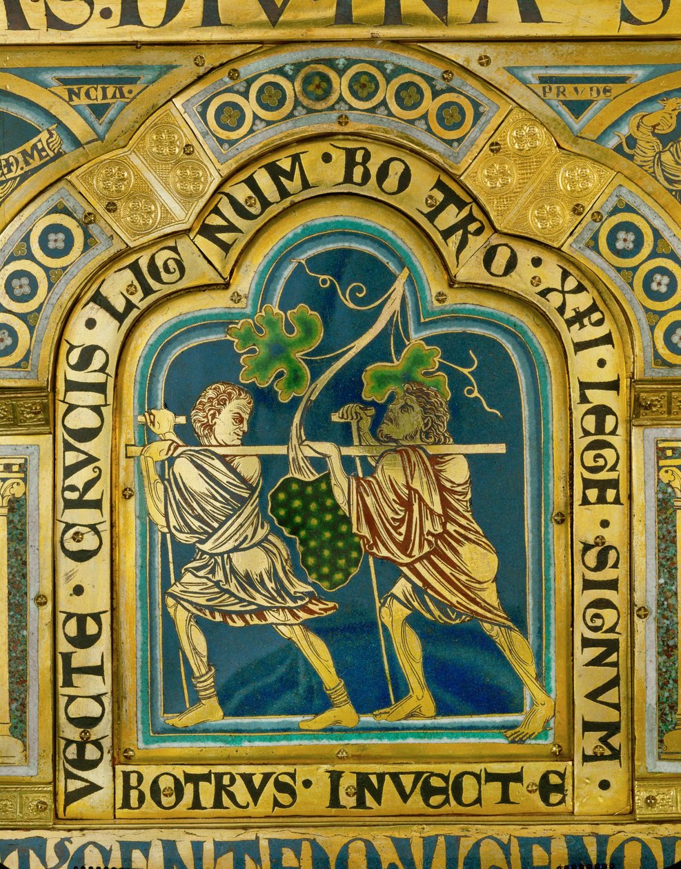 Die Kundschafter kehren aus dem Tal Eshkol zurück und tragen eine riesige Traube von Nicholas of Verdun
