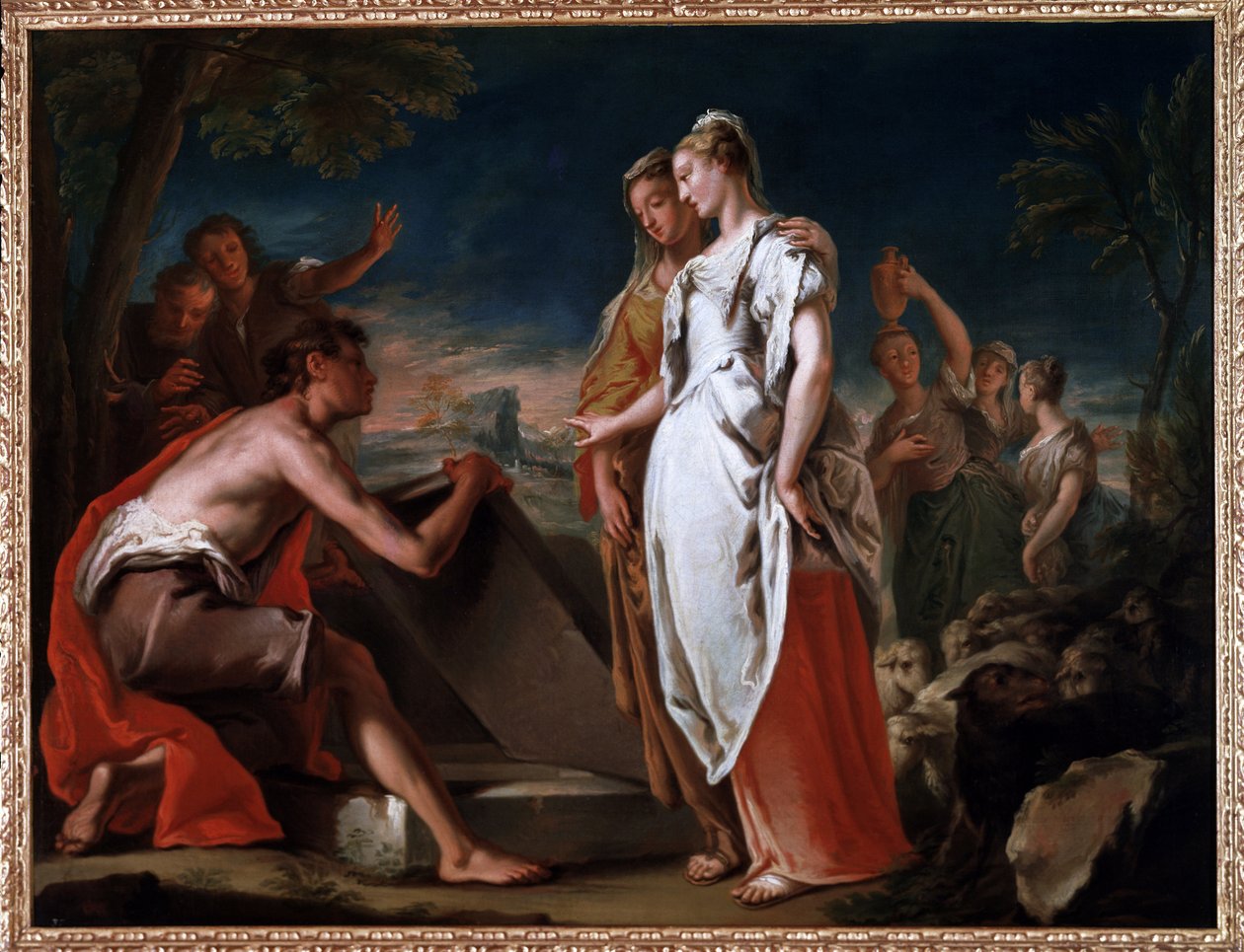 Begegnung von Jakob und Rachel von Nicolò Grassi