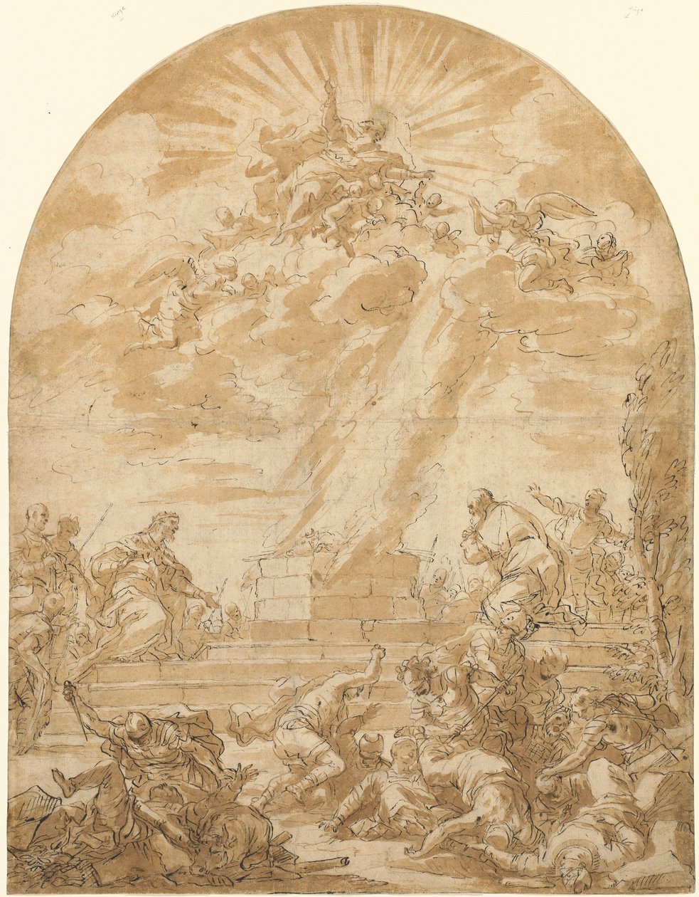 Das Opfer des Elija vor König Ahab von Nicola Malinconico