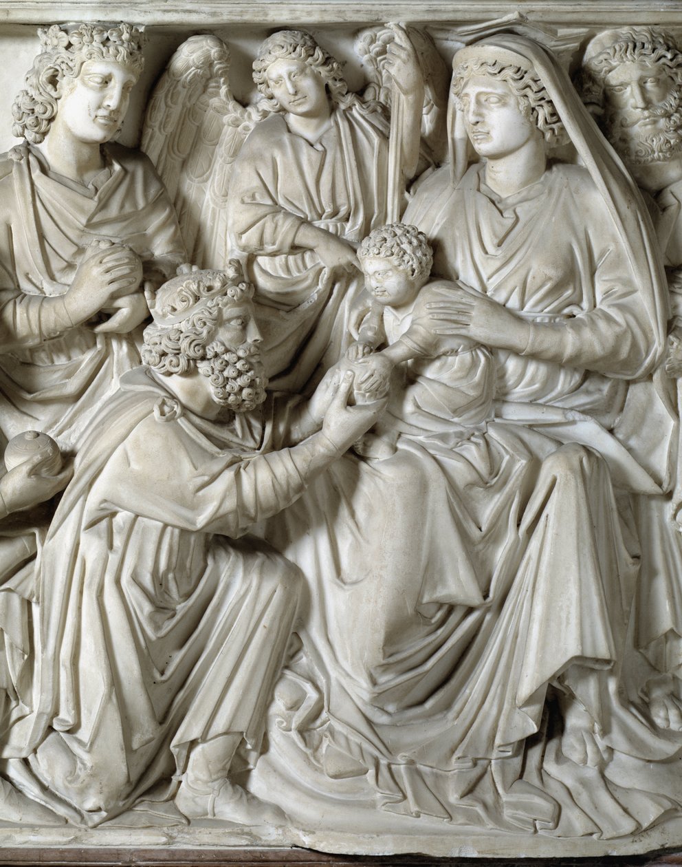 Die Anbetung der Heiligen Drei Könige (Detail) von Nicola Pisano