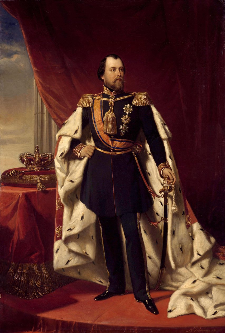 Porträt von Wilhelm III., König der Niederlande von Nicolaas Pieneman