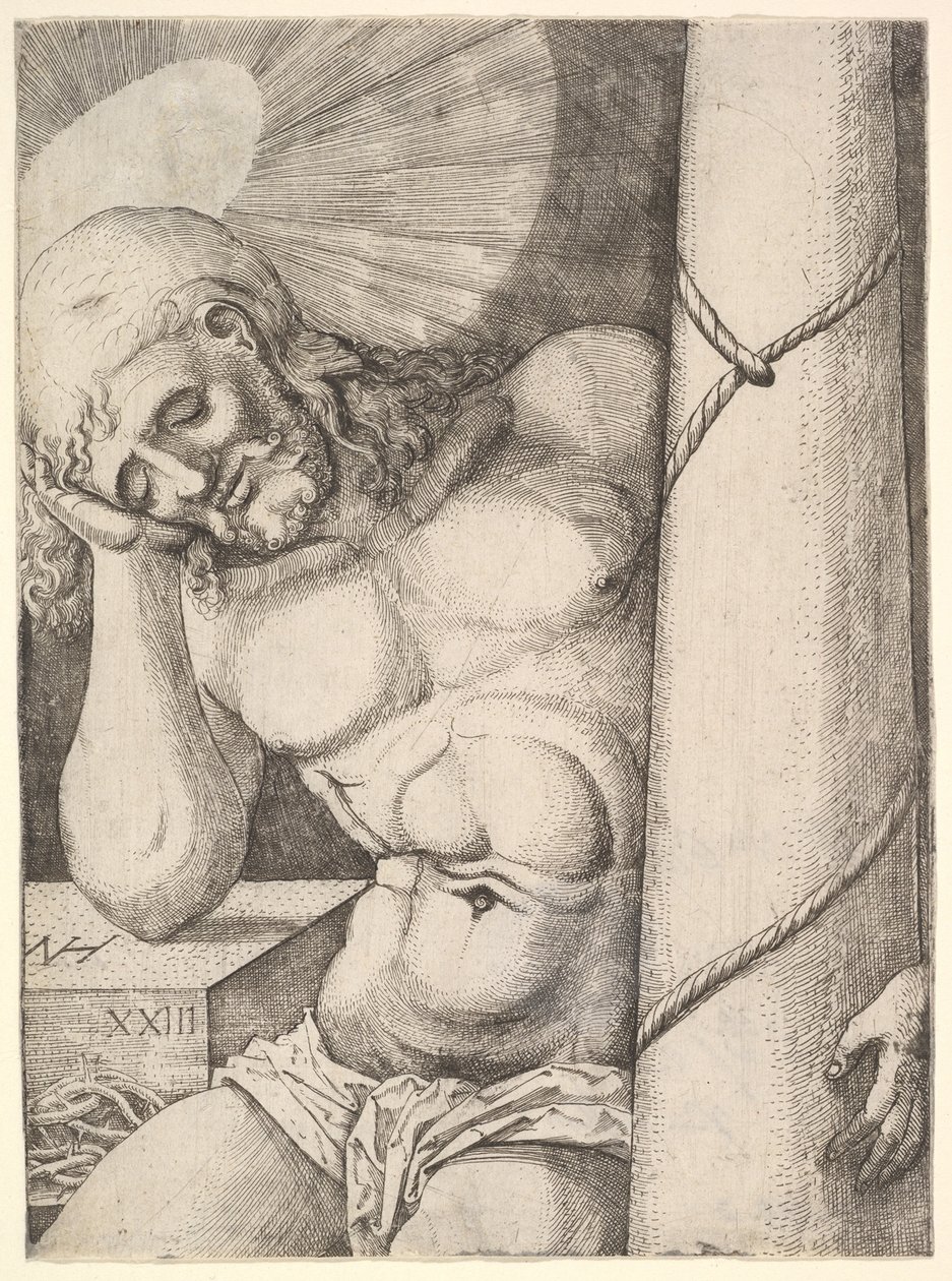 Der Schmerzensmann an der Säule, 1523 von Nicolaas Hogenberg