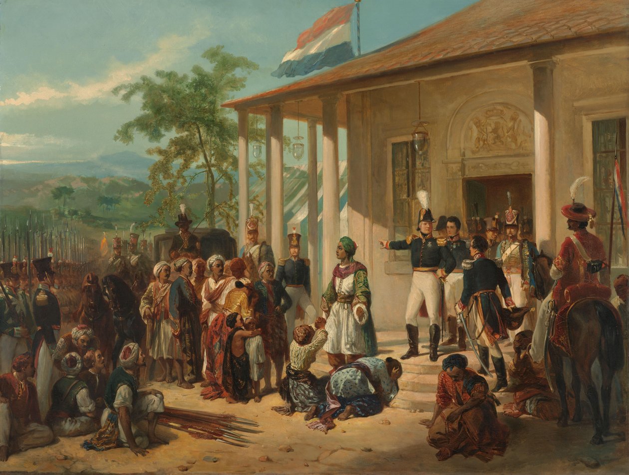 Die Verhaftung von Diponegoro durch Generalleutnant Baron De Kock von Nicolaas Pieneman